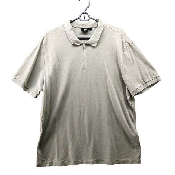 Uniqlo x Theory Airism Polo Shirt Mens XL Short Sleeve 1/4 Zip Sage Green - Picture 1 of 9